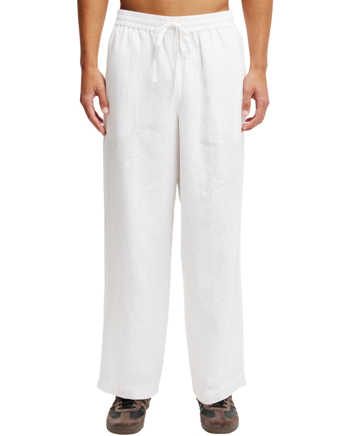 Shop Cotton On Men's Super Baggy Linen Pant In White
