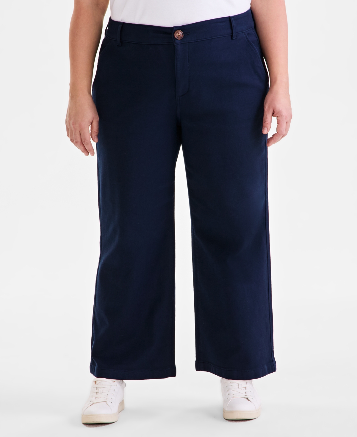 STYLE & CO PLUS SIZE MID-RISE WIDE-LEG PANTS, EXCLUSIVELY AT MACY'S 