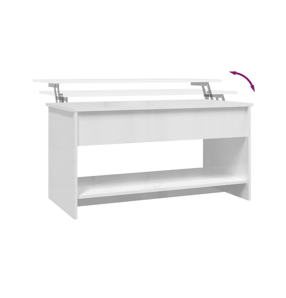 vidaXL Coffee Table High Gloss White 40.2