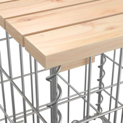 Garden Bench Natural wood, Galvanized steel