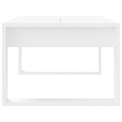Medium Engineered Wood White Modern Coffee Table