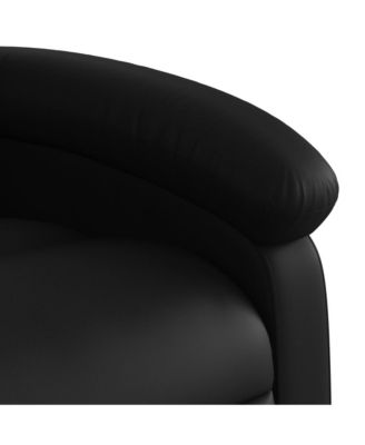 Recliner Chair Black Faux Leather