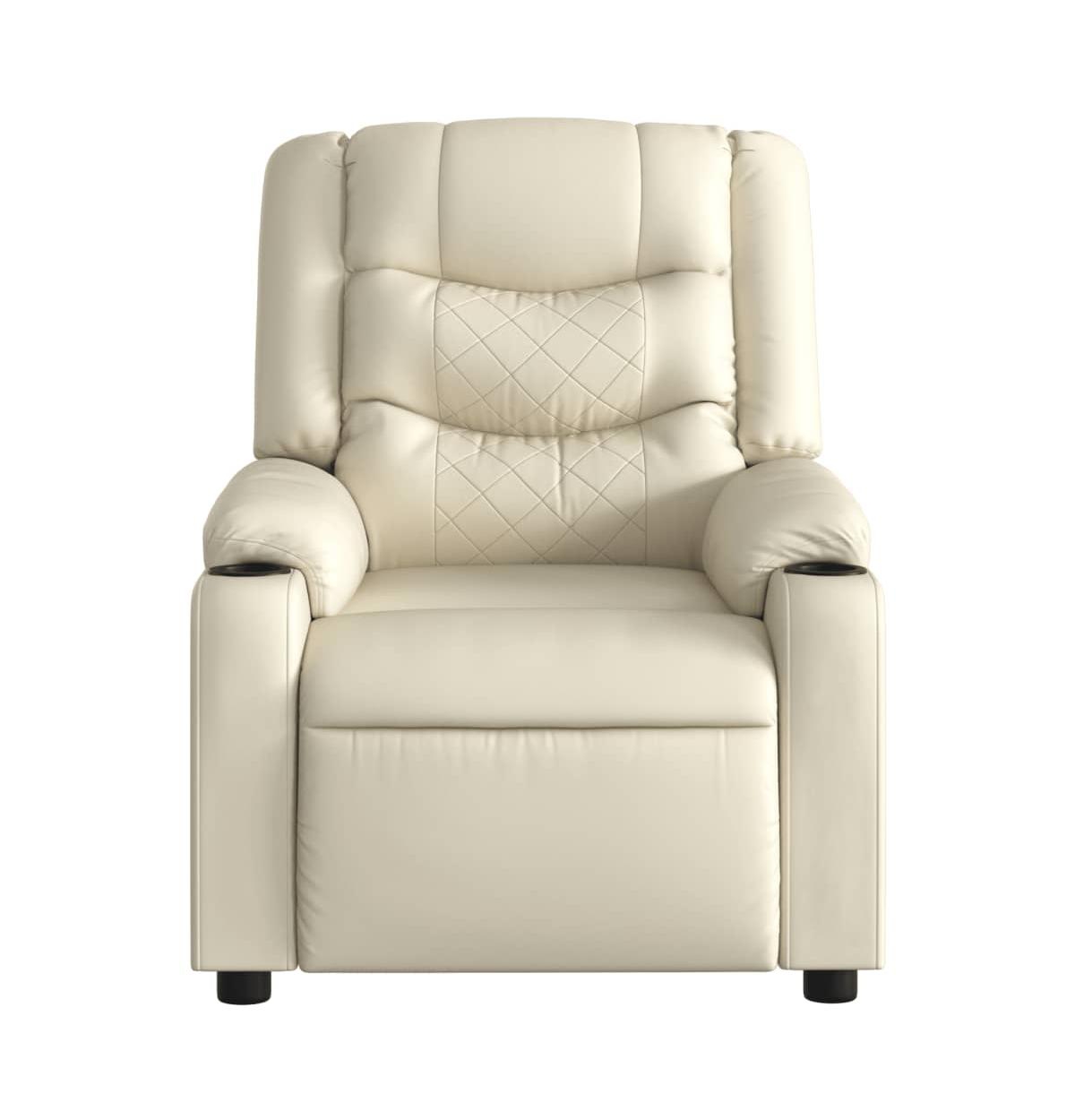 vidaXL Massage Recliner ChairFaux Leather - Cream
