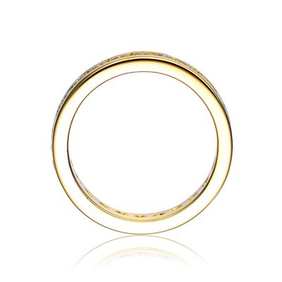 14K Gold Plated Overlay Cubic Zirconia Band Ring