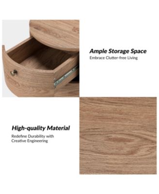 Cavinato Contemporary 26'' Tall Drum 3 - Drawer End Table with Metal Legs