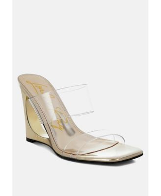 Womens Zelene Fantasy Wedge Heel Clear Sandals