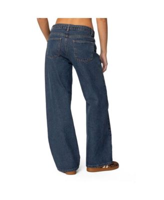 Womens Funky Stitch Low Rise Jeans