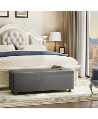 Upholstered Flip Top Storage Bench