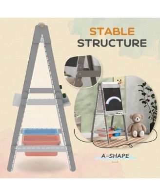 Double Sided Art Easel for Toddlers with board & Chalkboard