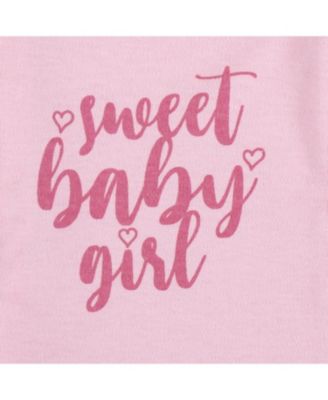 Baby Girls Floral Love Footed Sleepers for Girls, 3 Pack