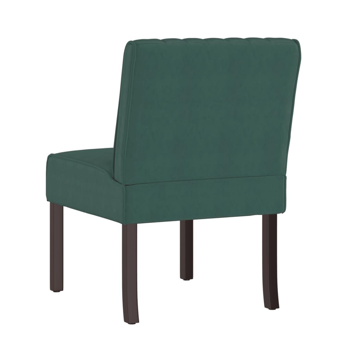 Slipper Chair Dark Green Velvet