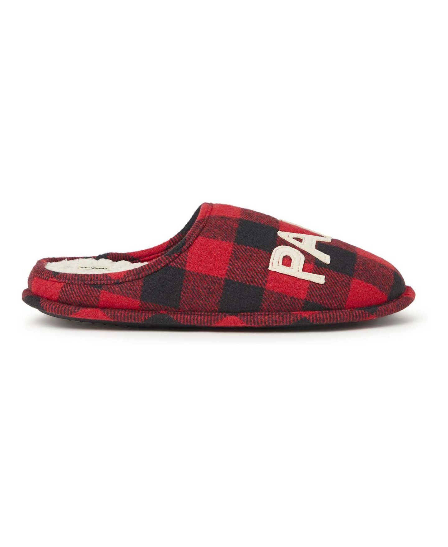 Мужские сабо Dearfoams Buffalo Check Papa Bear Dad Clog House Slipper, цвет: Красный клетчатый — фото 2