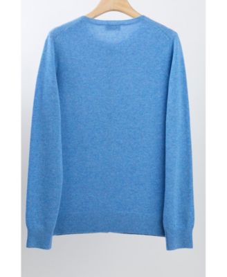 Women's 100% Cashmere Button Front Long Sleeve Crewneck Cardigan Sweater