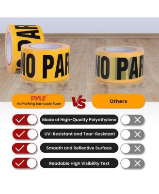 No Parking Barricade Tape, Set of 8 Rolls, 656' Length, Waterproof, UV-Resistant, Tear-Resistant