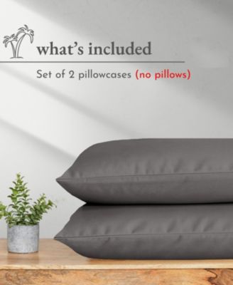 100% Organic Percale Cotton Envelope Closure Pillowcases, Set of 2, Queen