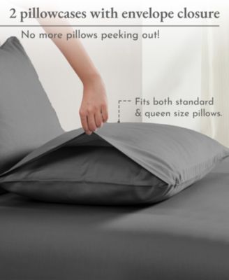 Organic Cotton Set of 2 Pillowcases, King Pillowcase