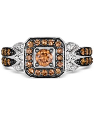 Chocolate Diamond&reg; (5/8 ct. t.w.) & Nude Diamond™ (1/8 ct. t.w.) Ring in 14k Vanilla Gold