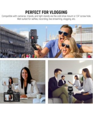 Metal Phone Tripod Mount with Cold Shoe Mounts, Freely Adjustable Joints Universal Phone Holder Compatible with iPhone 15 Pro Max Samsung Galaxy Google Pixel Canon Nikon Sony Camera Cage, PA001