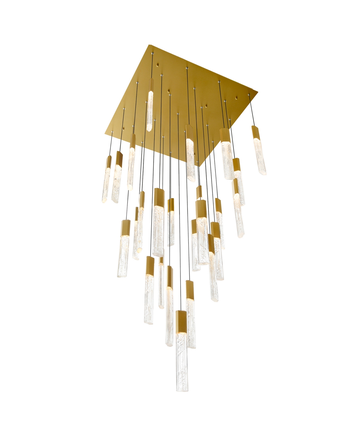 Shop Cwi Lighting 16" Metal Greta Integrated Led Chandelier In Brass