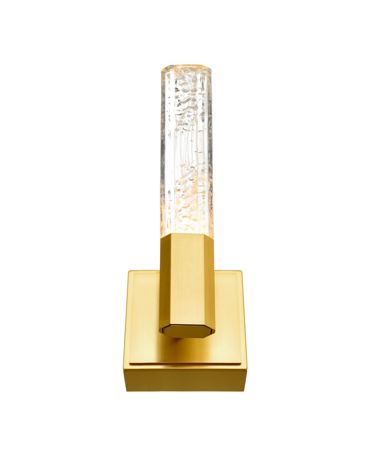 Shop Cwi Lighting 14.5" Metal Greta Integrated Led Wall Light In Brass
