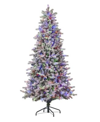 6' Artificial Palmetto Pine Flocked Tree