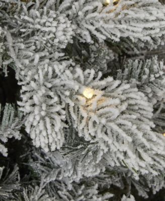 7' Artificial Palmetto Pine Flocked Tree