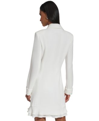 Women's Chiffon-Hem Blazer Dress