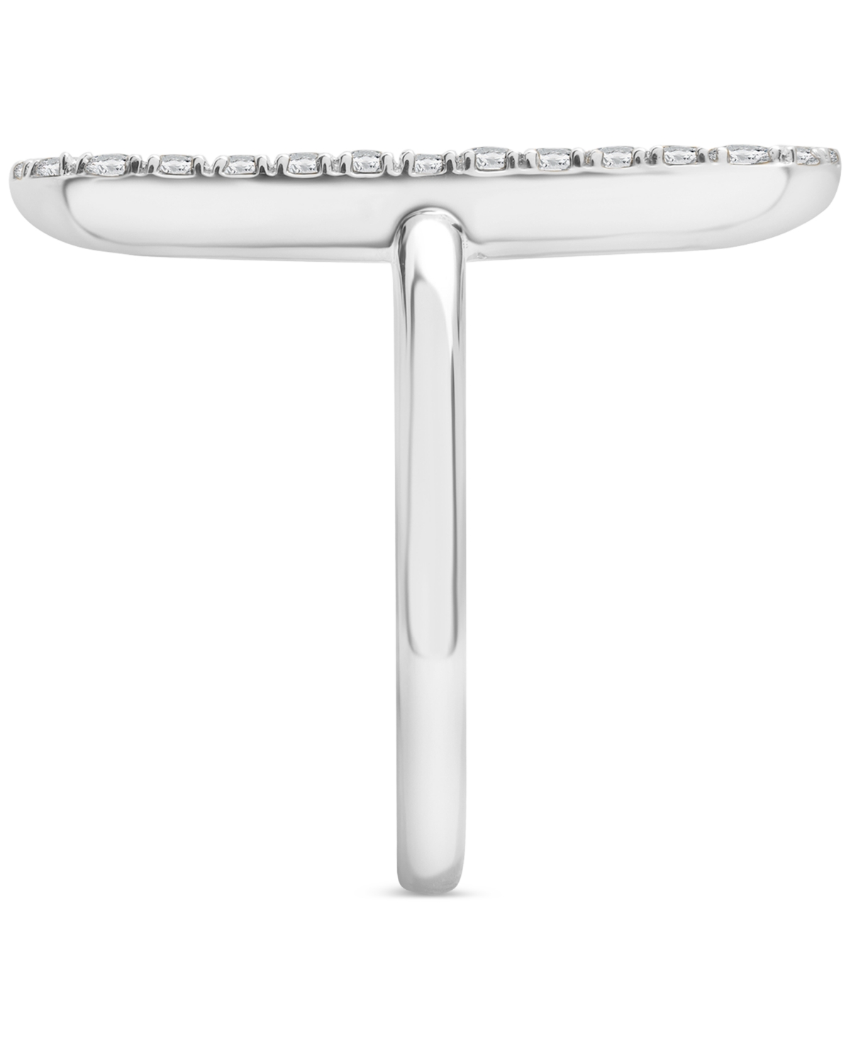 Wrapped In Love Diamond Open Rectangle Statement Ring (1/2 Ct. T.w.) In 14k Yellow Or White Gold, Created For Macy's In White Gold