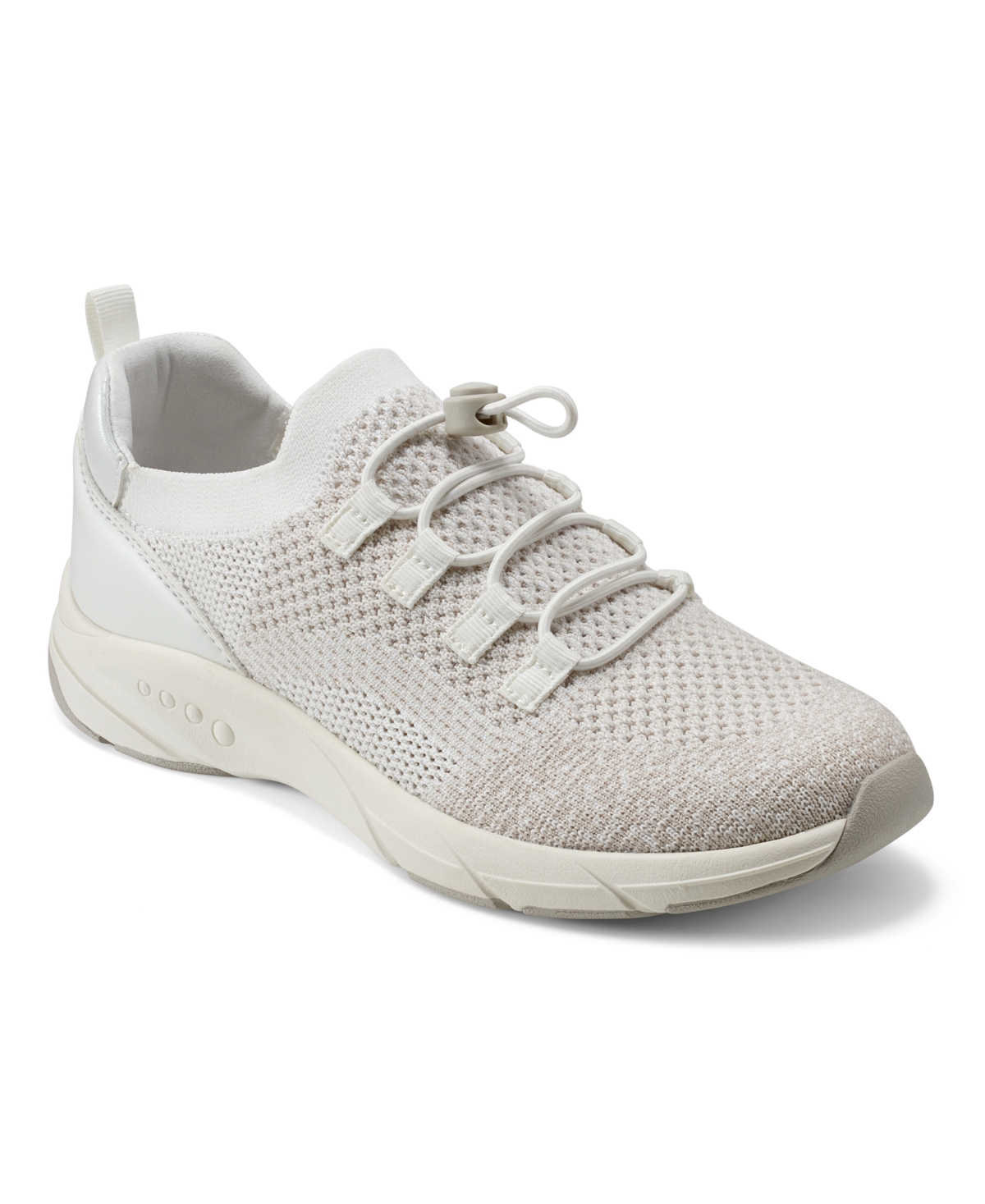 Shop Easy Spirit Women's X Denise Austin Astrid Knit Slip-on Sneaker In Taupe,white Multi