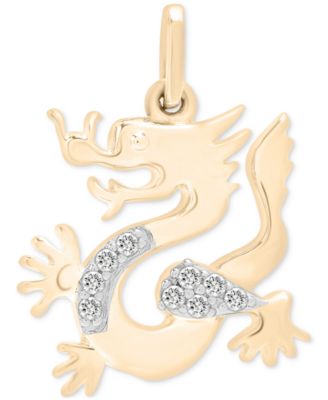 Wrapped Diamond Chinese Zodiac Charm Pendant 120 ct tw in 10k Gold Exclusively at Macys - DRAGON 600$