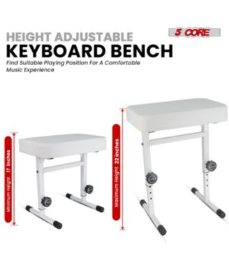 Keyboard Bench Piano Stool Thick Padded Seat Height Adjustable Keyboard Chair