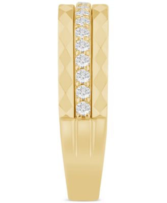 Diamond Faceted Wedding Band (1/4 ct. t.w.) in 14k Gold