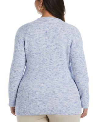 Plus Size Cutout Neck Sweater