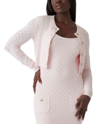 GUESS - Women's Holland Pointelle Raglan-Sleeve Cardigan