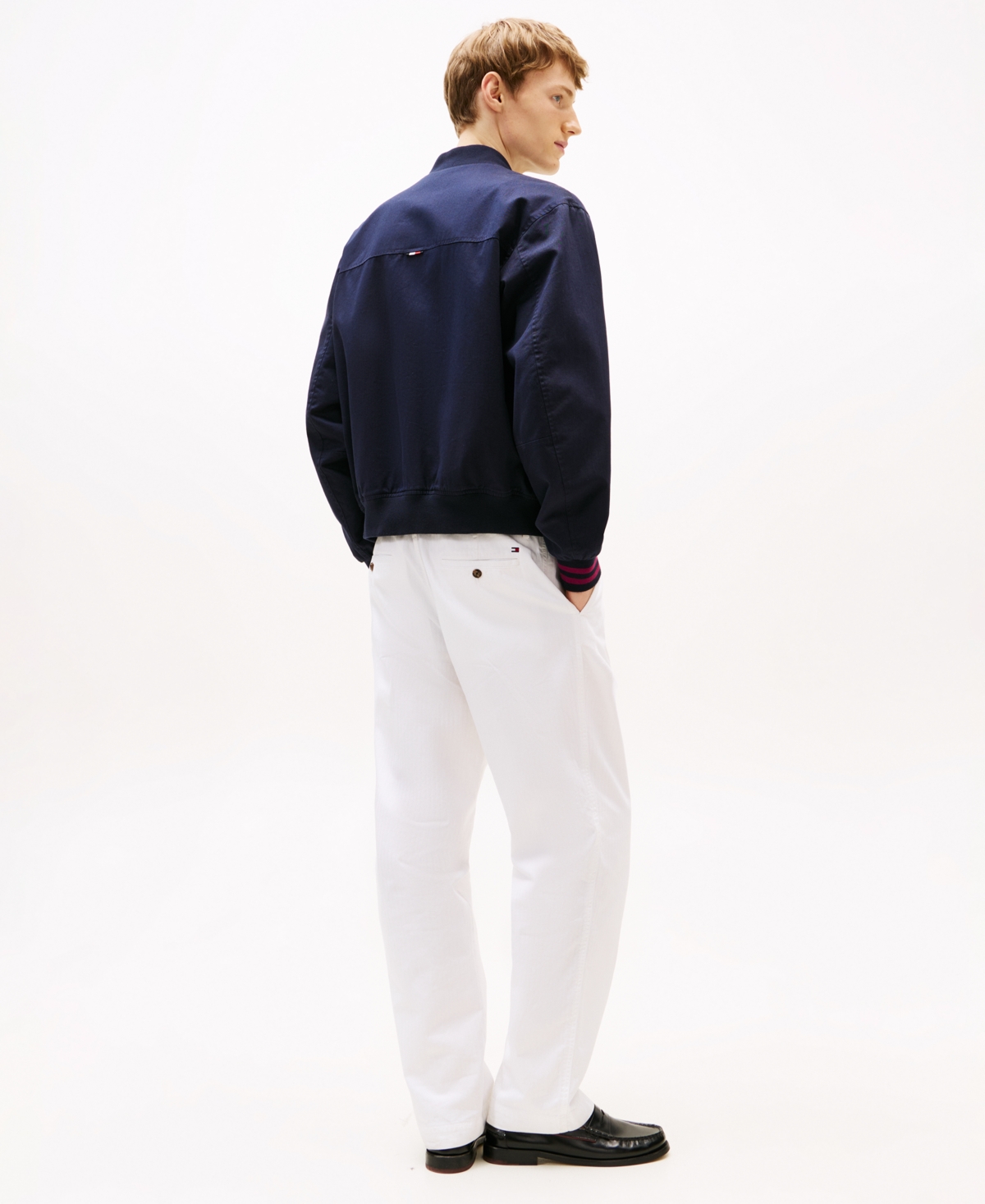 TOMMY HILFIGER MEN'S REVERSIBLE BOMBER JACKET 