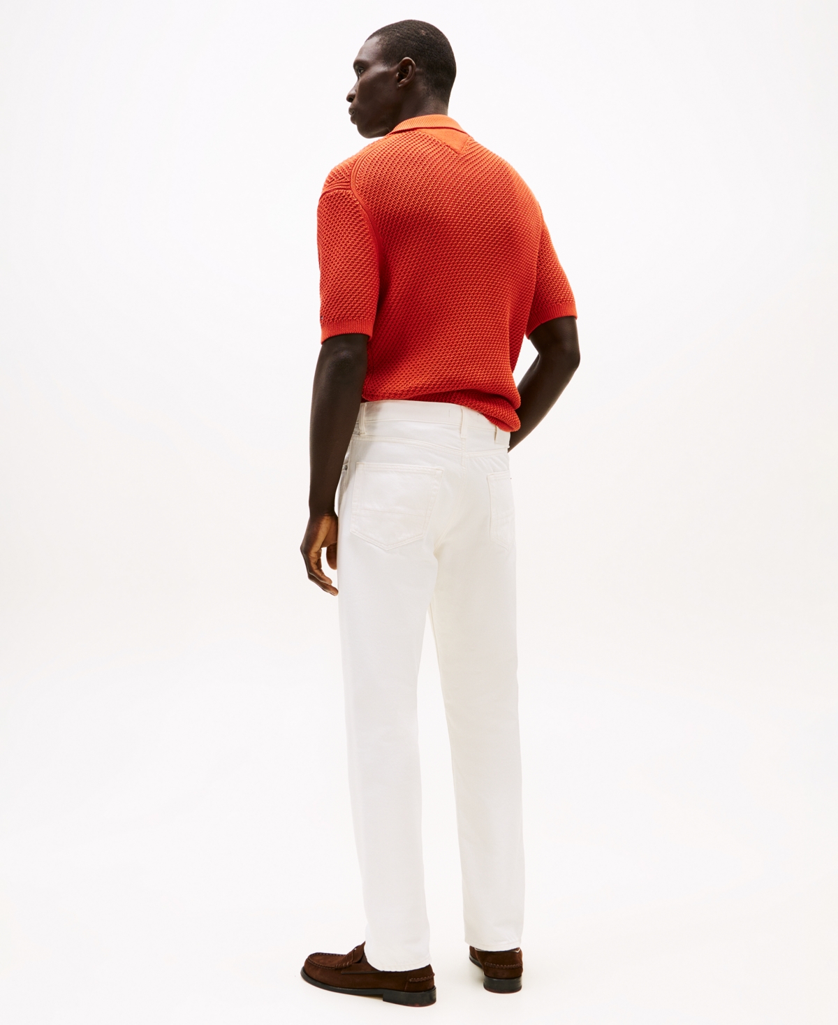 TOMMY HILFIGER MEN'S REGULAR-FIT WHITE JEANS 