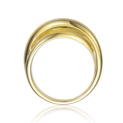 Elegant 14K Gold Plated Intertwined Modern Ring