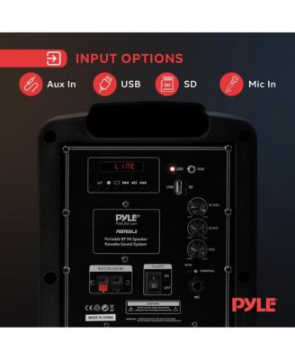  - Karaoke Sound System with Wireless Microphone, MP3/USB/SD & Rechargeable Battery-Compact & Portable Bluetooth PA Speaker