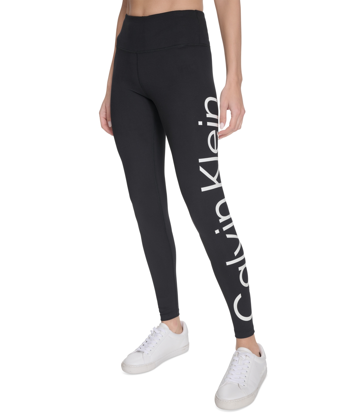 CALVIN KLEIN WOMEN'S ACTIVE HIGH-WAIST JUMBO-LOGO FULL-LENGTH LEGGINGS 