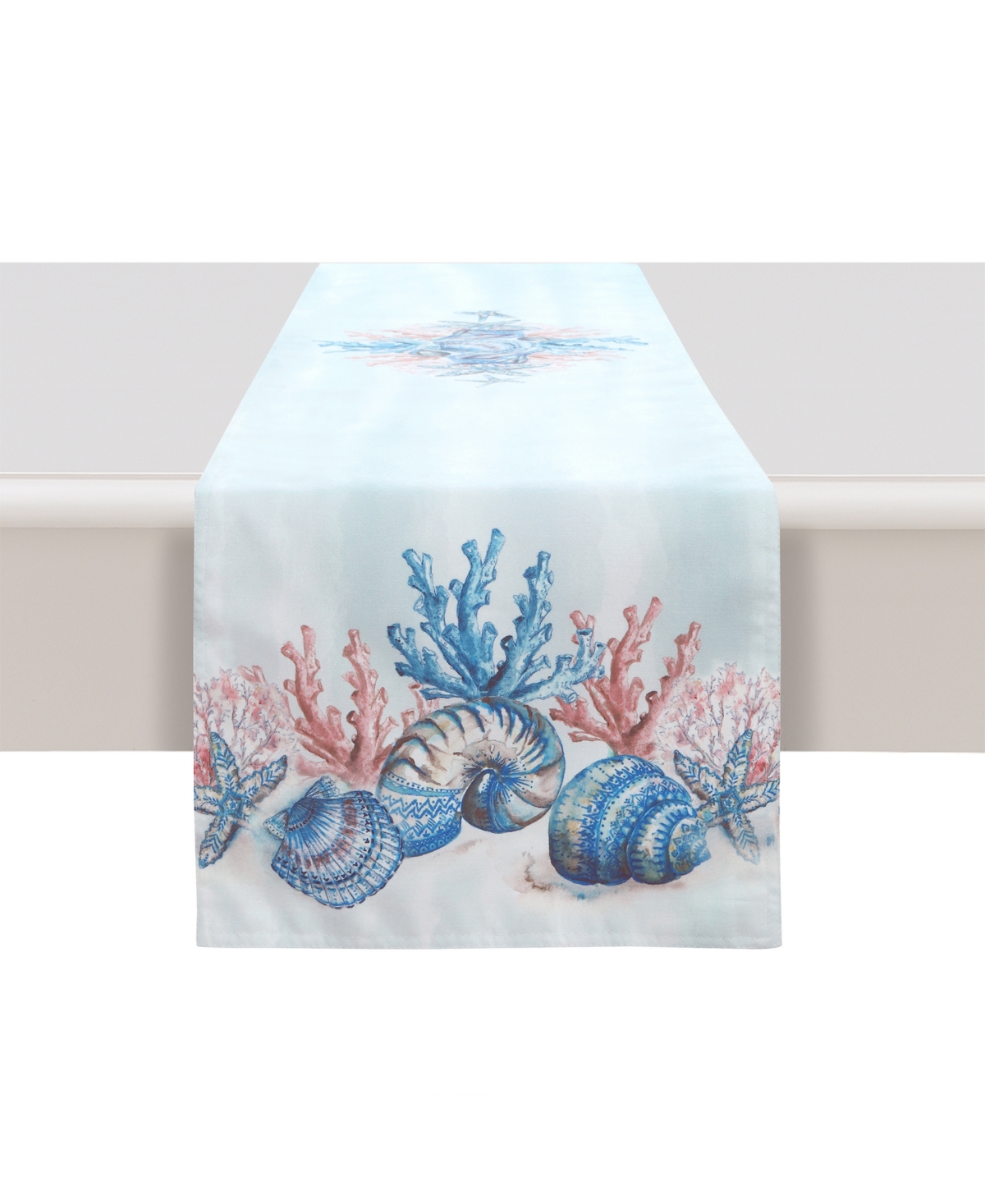 Laural Home Venice Beach Table Runner, 13" X 90" In Blue