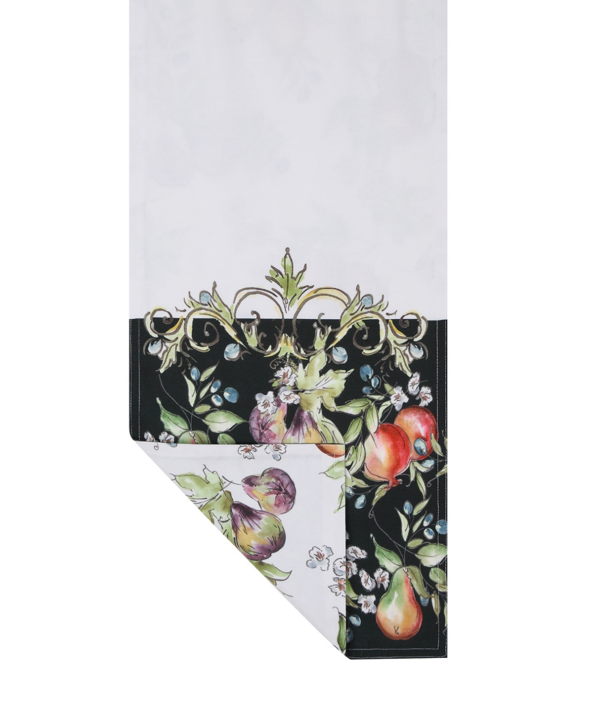 Laural Home Tuscan Fruit Sketch Table Runner, 13" X 90" In Multi