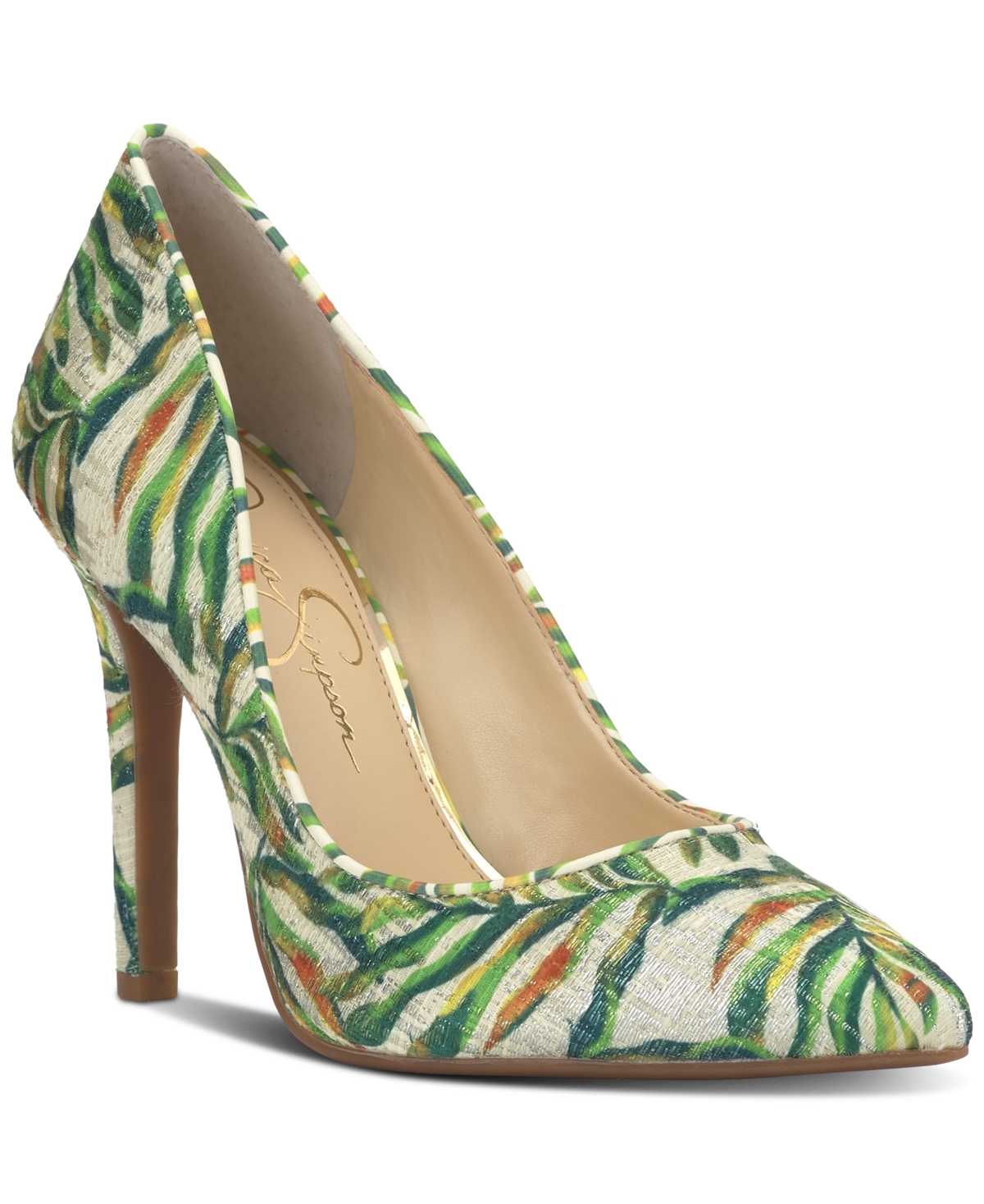 Jessica Simpson Women's Cassani Pointed-Toe Pumps - Green Multi Jungle