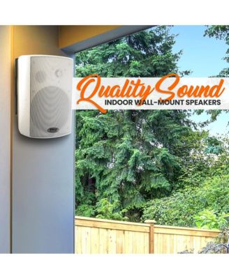 5.25” Bluetooth Wireless Wall Mountable Speaker System with 2-Way Full Range Stereo Sound, 300W RMS