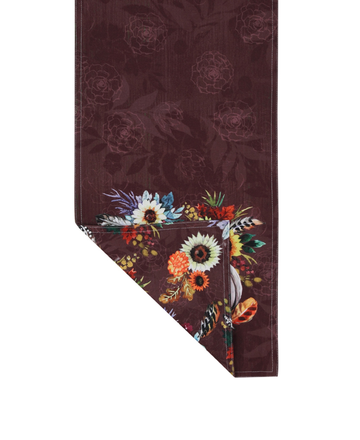 Laural Home Fall Feathers Table Runner, 13" X 90" In Multi