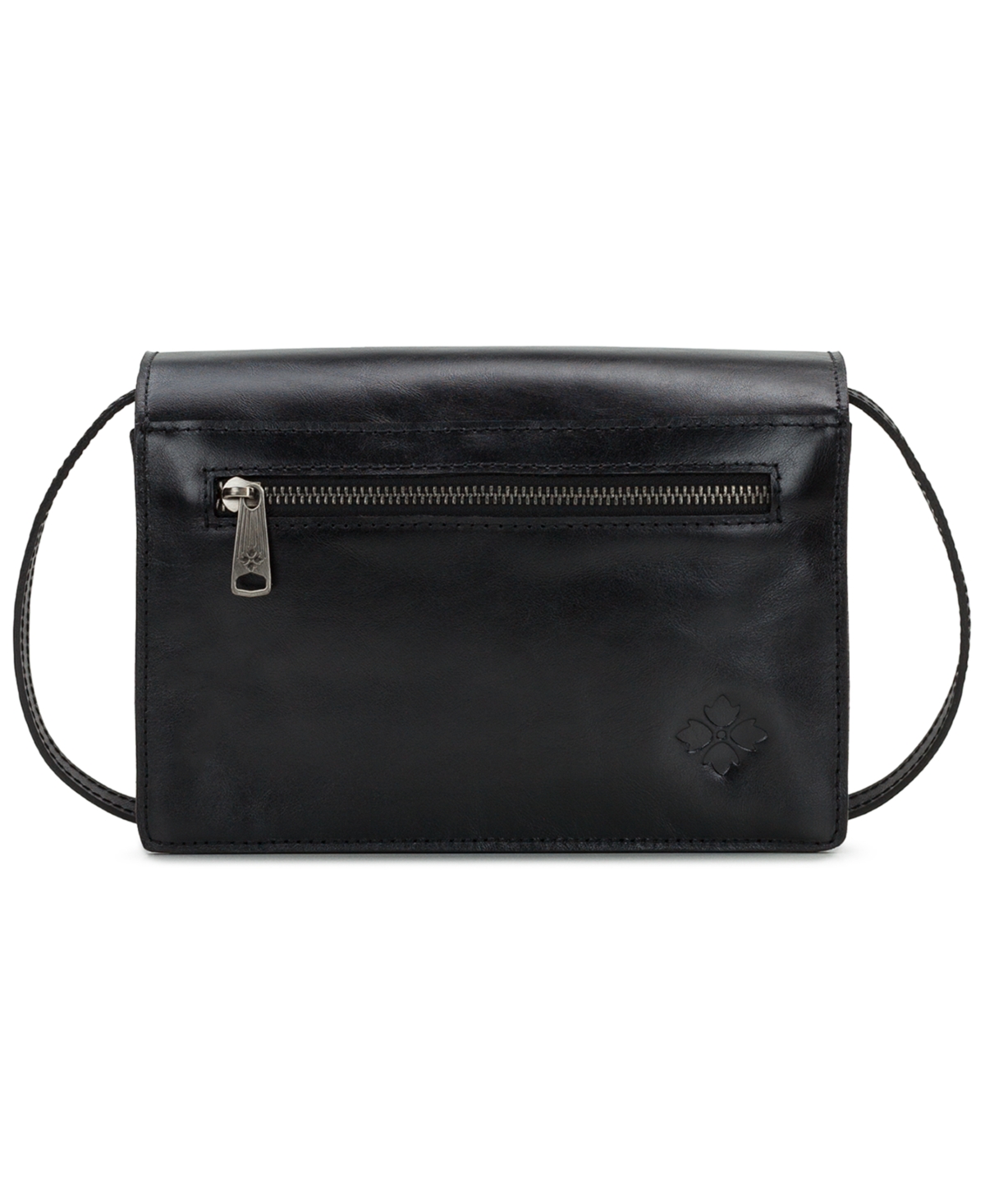 Shop Patricia Nash Livana Small Vintage Distressed Leather Crossbody Bag In Black