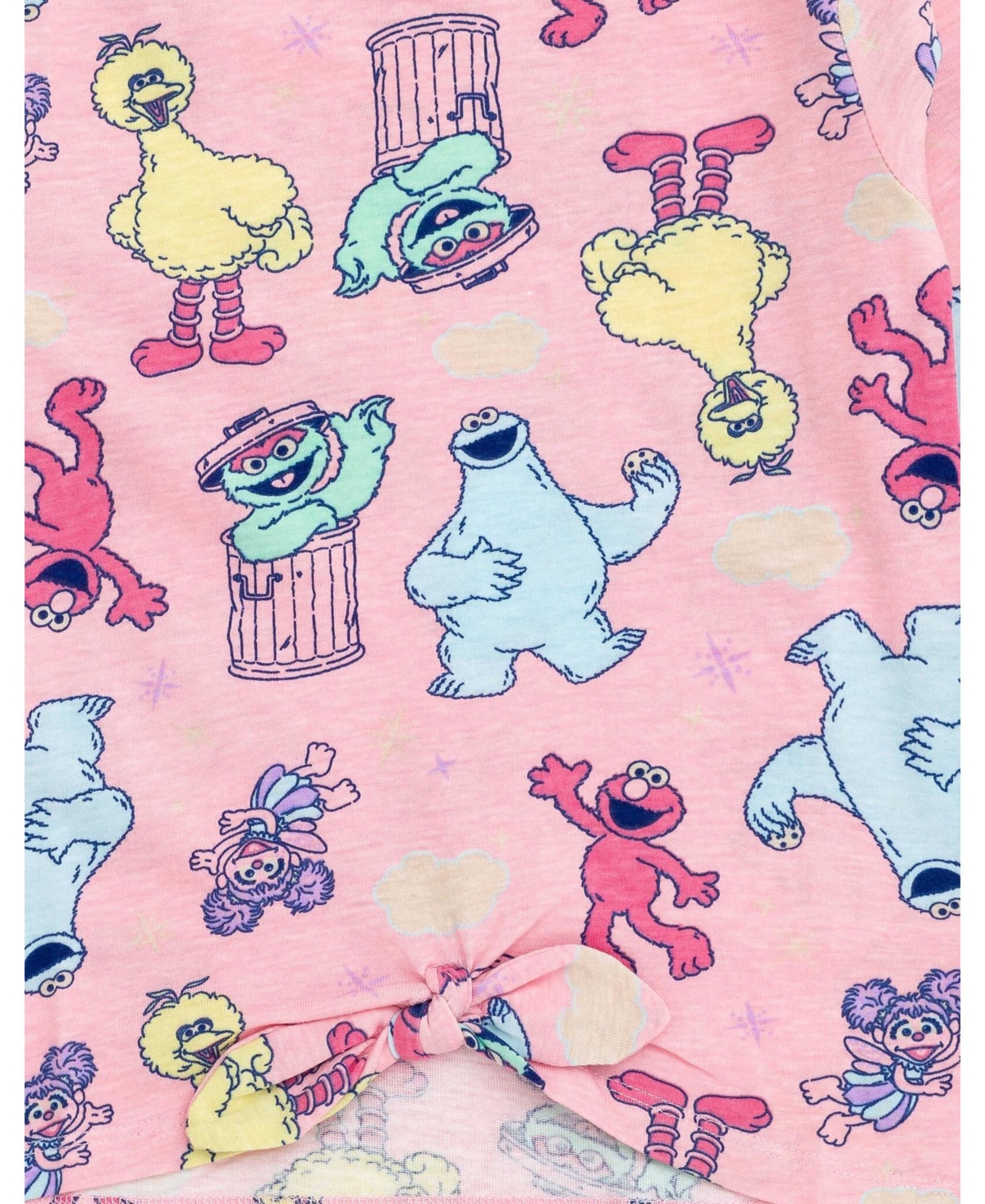 Sesame Street Baby Girls 2 Pack Peplum Long Sleeve T-Shirts to (12 Months - 6-6X