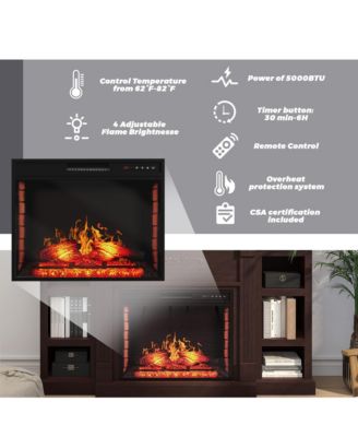 TV Stand Fits TVs up to 75 inches with Electric Fireplace