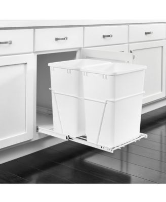 Double Pullout 35 qt. Trash Can for Kitchen,RV-18PB-1