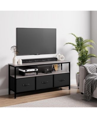 TrailBlaze Dresser TV Stand for Bedroom, 47.2" TV Console with 3 Drawers Entertainment Center with Open Shelf Modern Television Table Center Media Console for 55 Inch TV