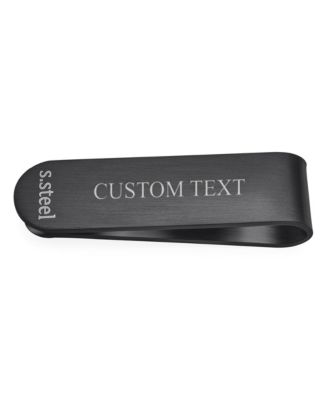 Religious Mantra Quote Lords Prayer Cross Black Money Clip Card Holder Father Stainless Steel